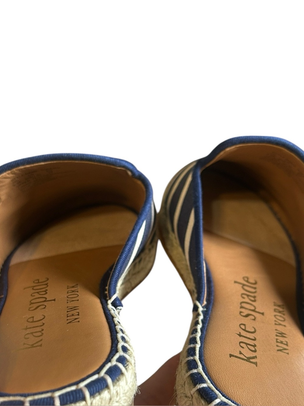 Kate Spade Solero Stripe Espadrille Mule Slides Sun Flower 6.5 - Picture 6 of 10
